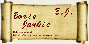 Boris Jankić vizit kartica